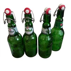Grolsch Green Glass Bottles Set